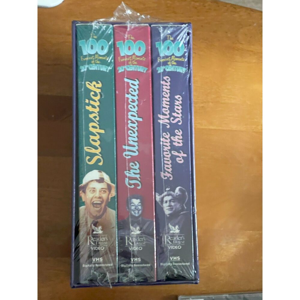 New Reader’s Digest The 100 Funniest Moments Of The 20th Century Set VHS Sealed